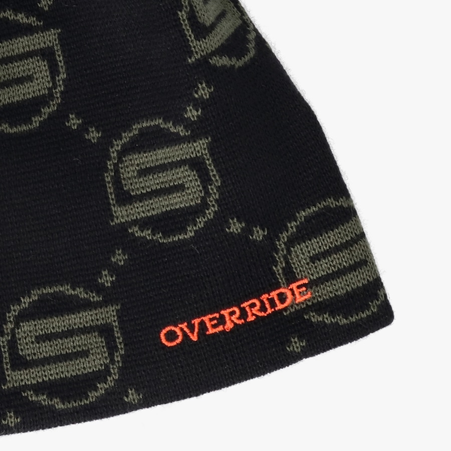 SWAY x OVERRIDE MONOGRAM BEANIE 詳細画像 BLACK 3