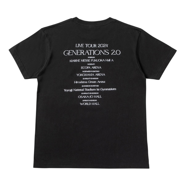 GENERATIONS 2.0 ツアーTシャツ/BLACK 詳細画像