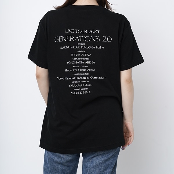 GENERATIONS 2.0 ツアーTシャツ/BLACK 詳細画像