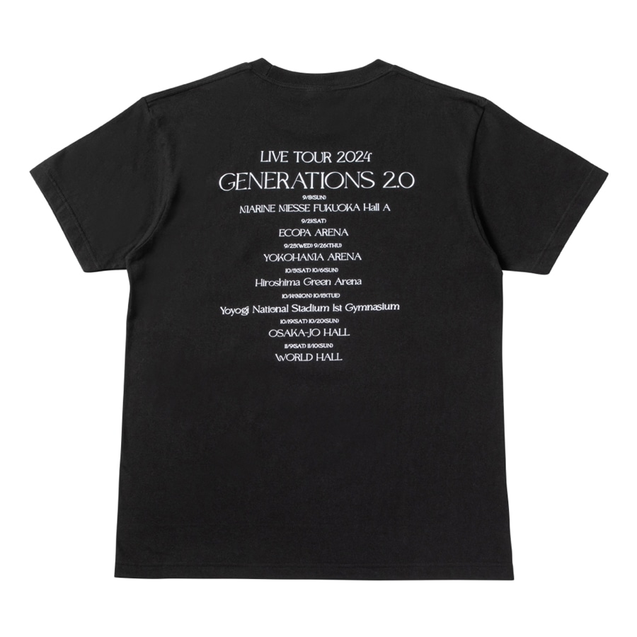 GENERATIONS 2.0 ツアーTシャツ/BLACK 詳細画像 BLACK 1