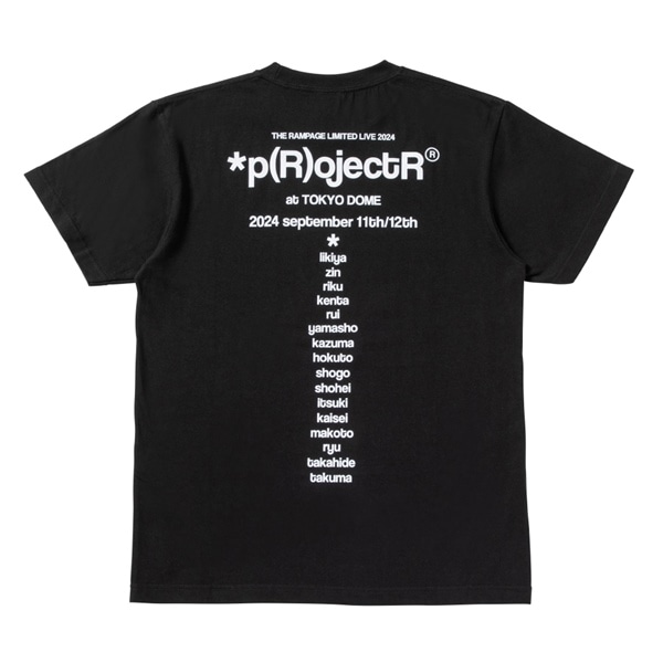 *p(R)ojectR® at TOKYO DOME グラフィックTシャツ/BLACK 詳細画像