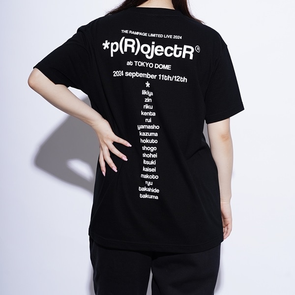 *p(R)ojectR® at TOKYO DOME グラフィックTシャツ/BLACK 詳細画像