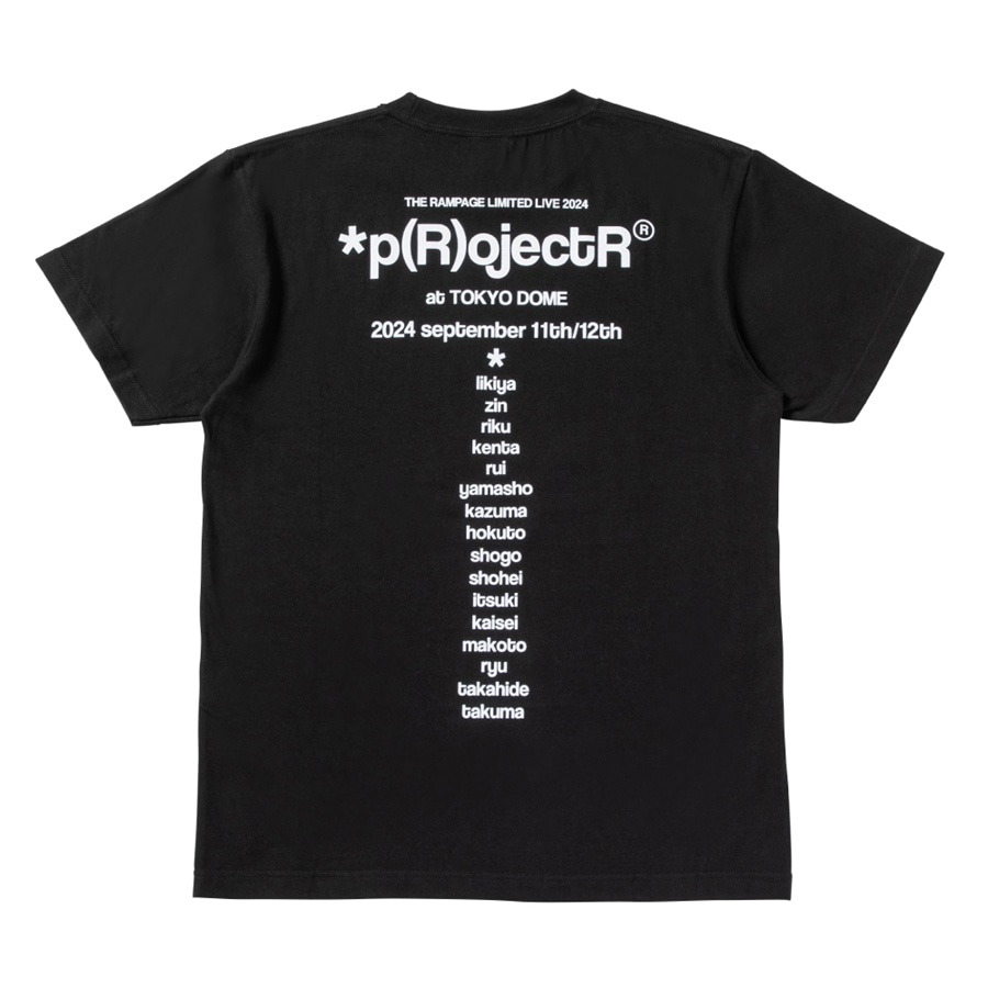 *p(R)ojectR® at TOKYO DOME グラフィックTシャツ/BLACK 詳細画像 BLACK 1