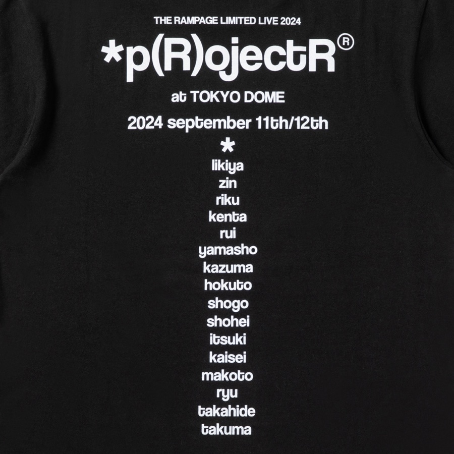 *p(R)ojectR® at TOKYO DOME グラフィックTシャツ/BLACK 詳細画像 BLACK 3