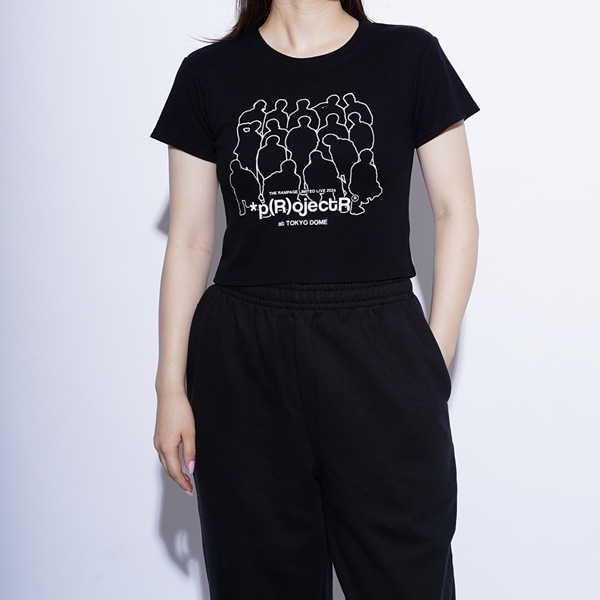 *p(R)ojectR® at TOKYO DOME クロップドTシャツ/BLACK 詳細画像