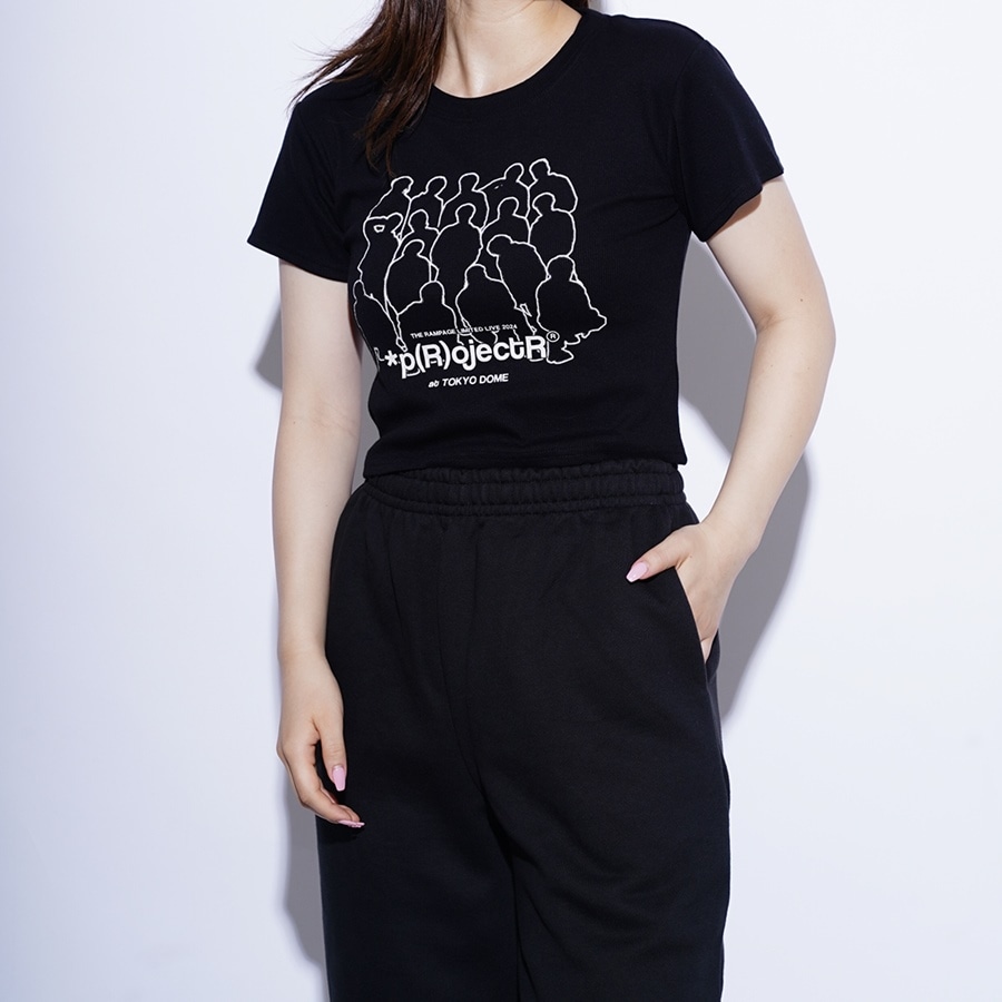 *p(R)ojectR® at TOKYO DOME クロップドTシャツ/BLACK 詳細画像 BLACK 4