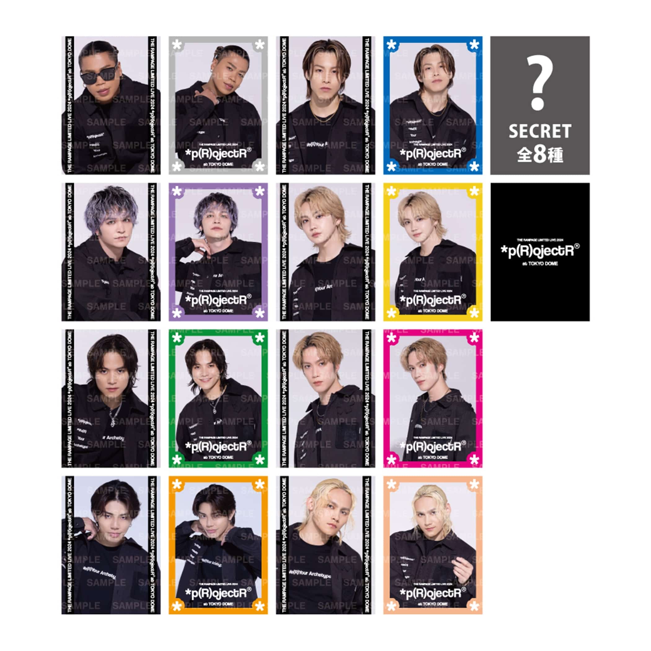 EXILE TRIBE STATION ONLINE STORE｜*p(R)ojectR® at TOKYO DOME フォトカード A/全16種+シークレット8種