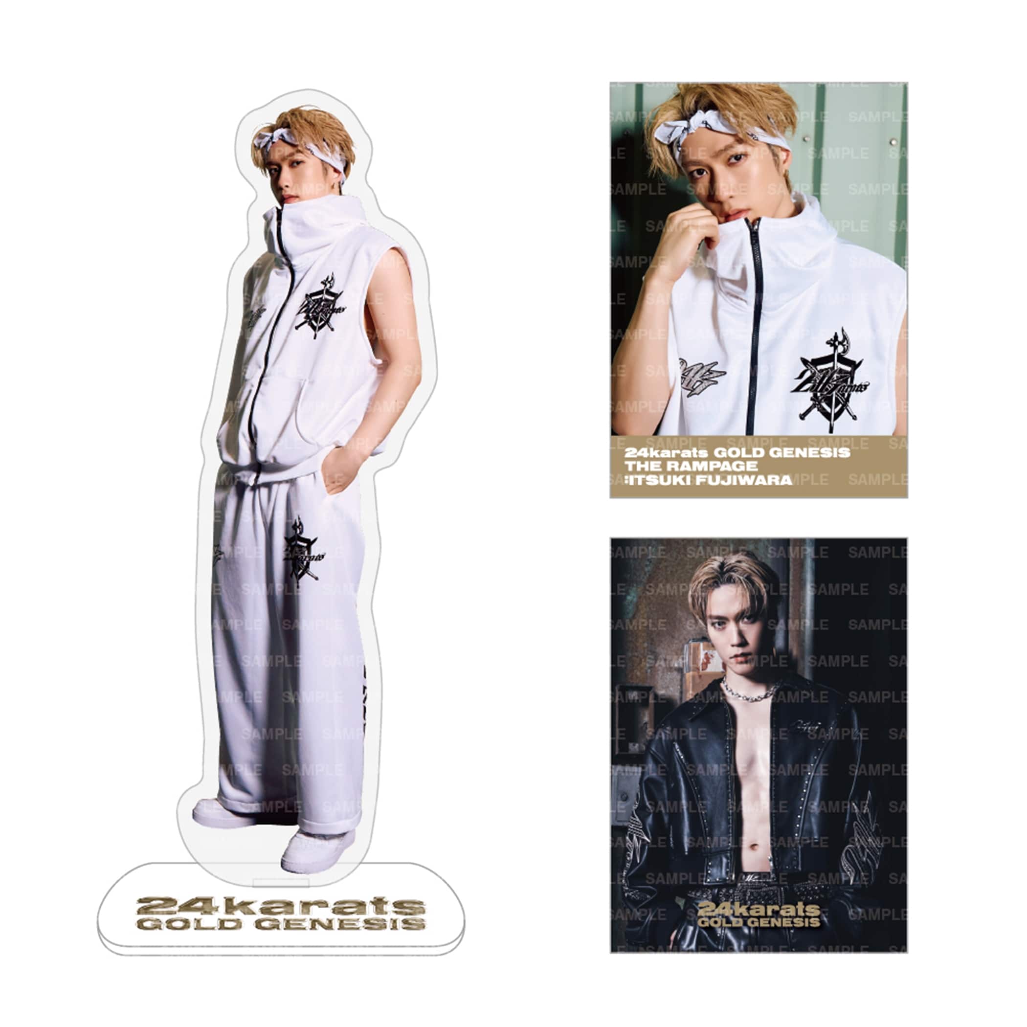 EXILE TRIBE STATION ONLINE STORE｜24karats GOLD GENESIS BIGアクリルスタンド &フォトカード2枚セット/藤原樹