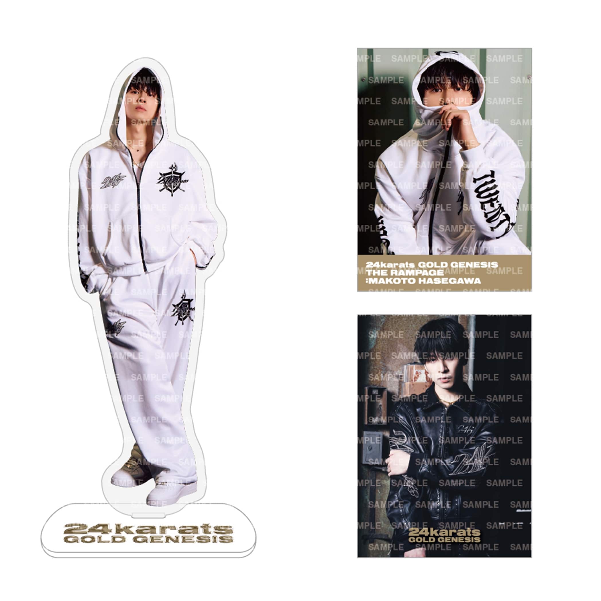 EXILE TRIBE STATION ONLINE STORE｜24karats GOLD GENESIS  BIGアクリルスタンド&フォトカード2枚セット/長谷川慎