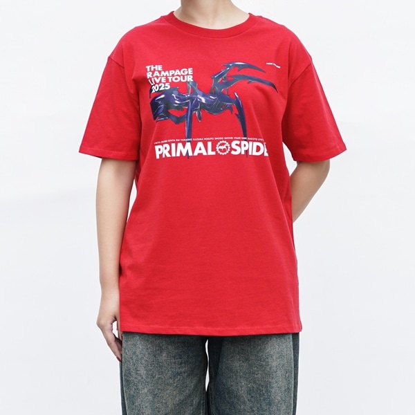 PRIMAL SPIDER ツアーTシャツ/RED 詳細画像