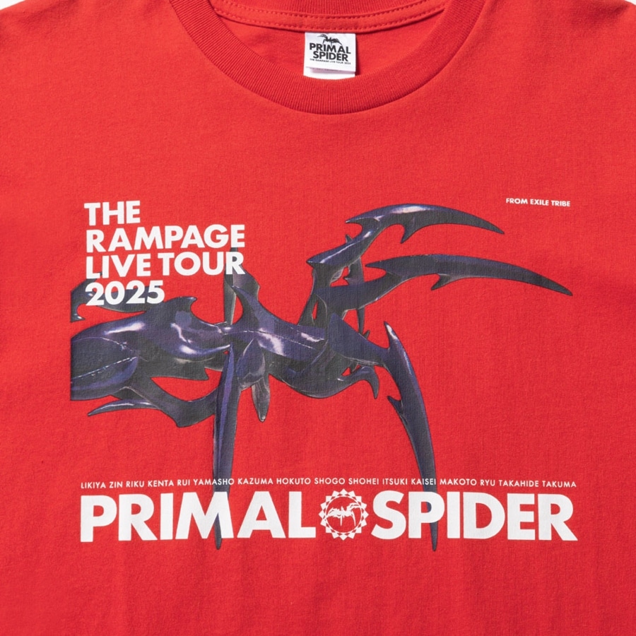 PRIMAL SPIDER ツアーTシャツ/RED 詳細画像 カラー共通 2