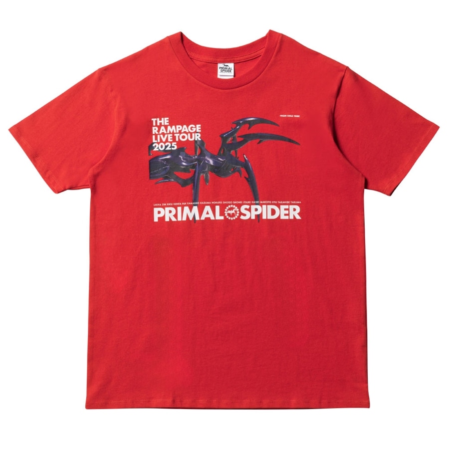 PRIMAL SPIDER ツアーTシャツ/RED 詳細画像 RED 1