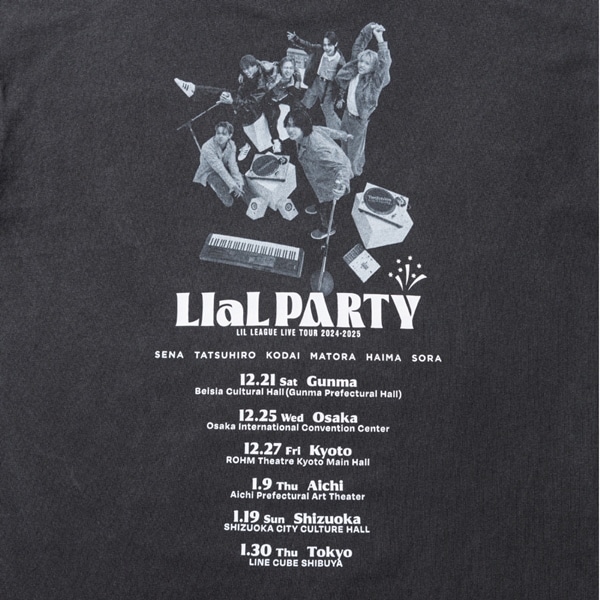 LIaL PARTY ツアーTシャツ/CHARCOAL GRAY 詳細画像