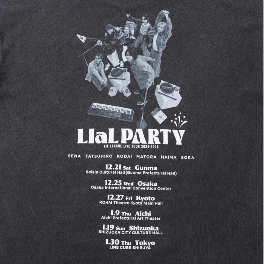 LIaL PARTY ツアーTシャツ/CHARCOAL GRAY 詳細画像 カラー共通 3